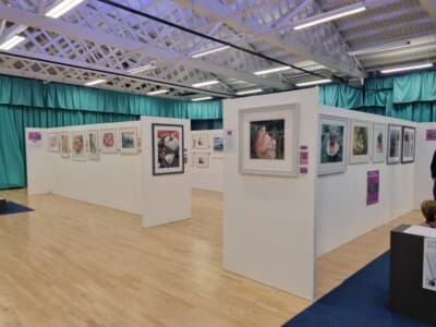 A university degree show install