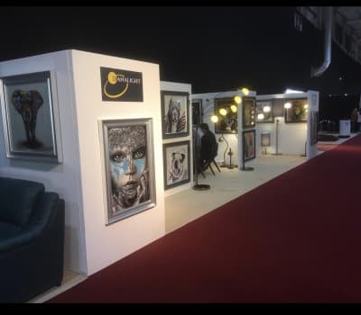 A branded trade stand